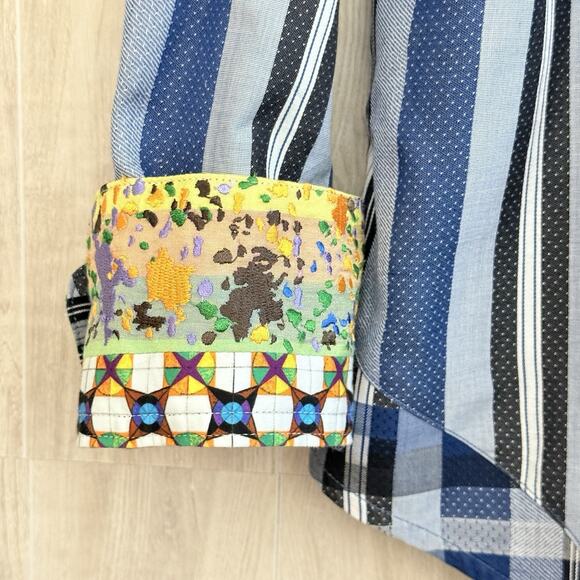 ROBERT GRAHAM Shirt Men’s XL METROPOLIS BIG CITY Contrasting Collar Cuffs - Picture 3 of 16